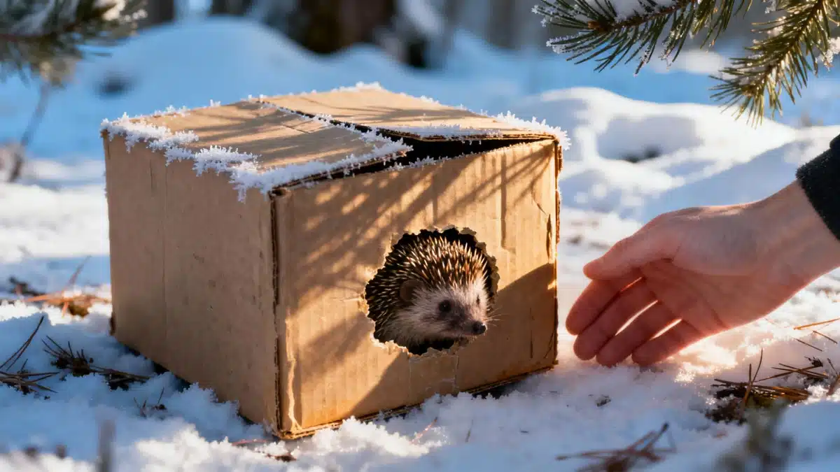 Pourquoi un simple bout de carton peut sauver la vie des hérissons cet hiver, selon les experts